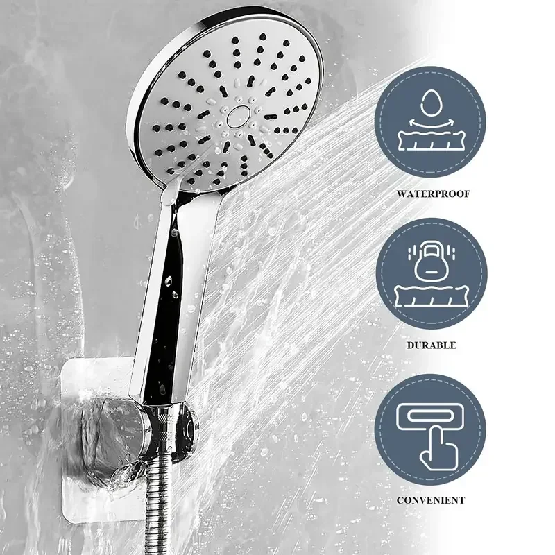 Soporte Universal para cabezal de ducha montado en la pared, sin perforaciones, soporte de ducha ajustable para el hogar, accesorios de baño autoadhesivos