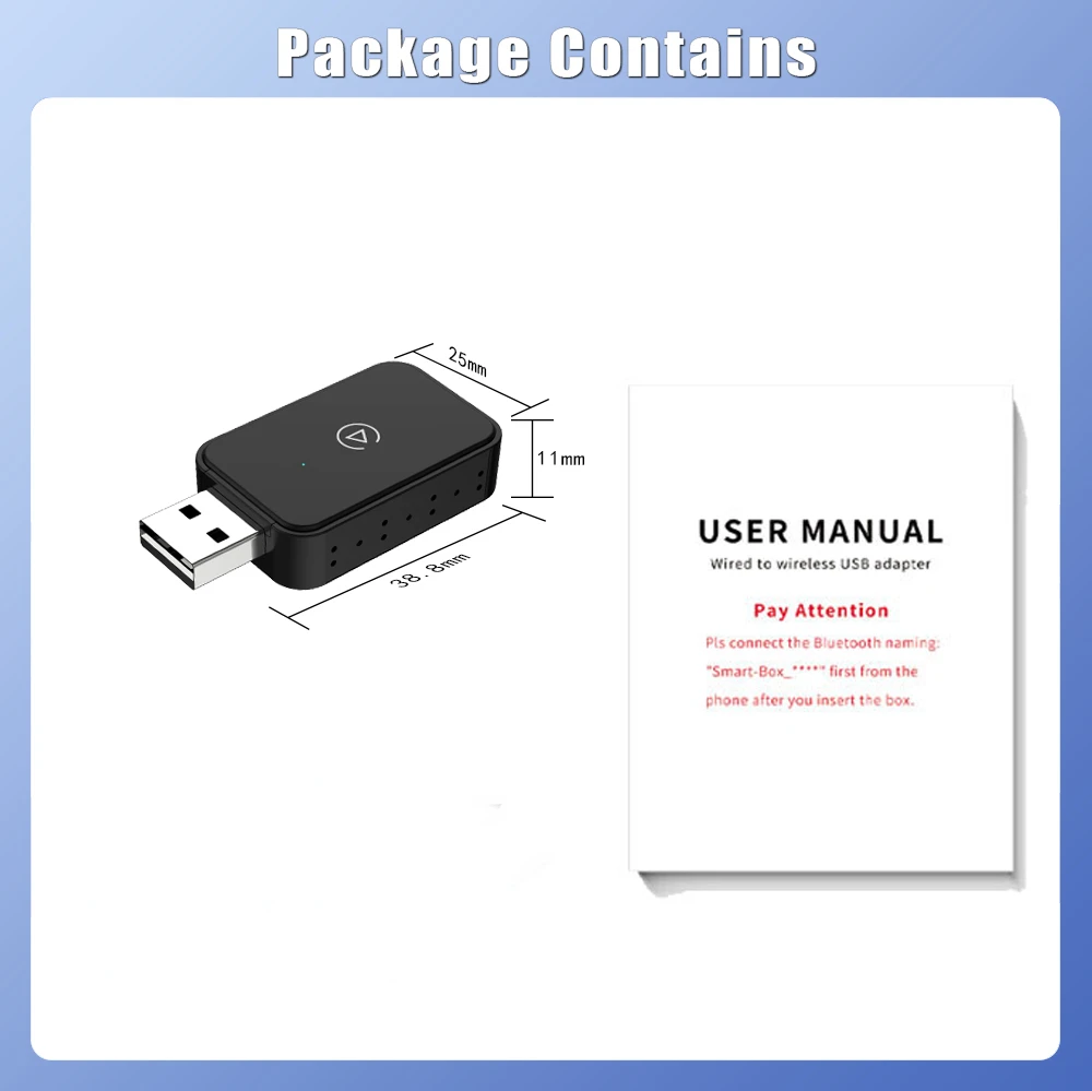 NEW 2in1 Wireless CarPlay Android Auto Wireless Adapter Smart USB Dongle Mini Box Plug And Play WiFi Fast Connect
