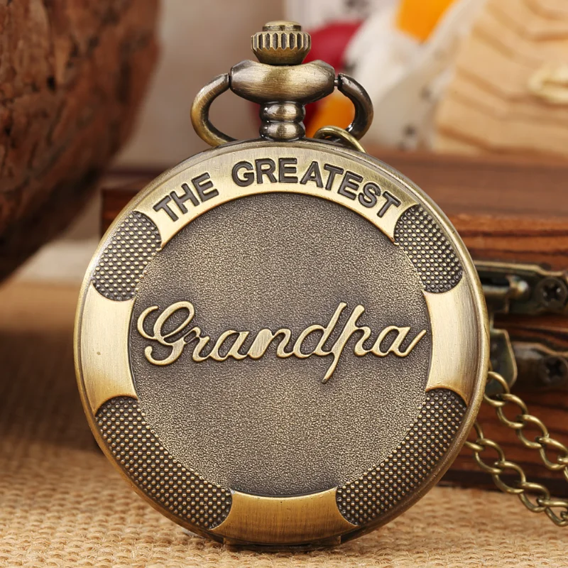 Geschenk für den größten Opa, Quarz-Taschenuhr, arabische Ziffern, Zifferblatt, Halskette, Wanduhr, Geburtstagsgeschenk