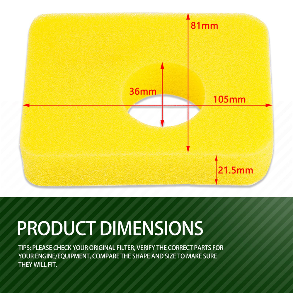 1-5pcs Lawn Mower Air Filter Cleaner Foam Filter For Briggs Stratton 799579 09P602 550e-550ex Engines OREGON 30-183 Parts