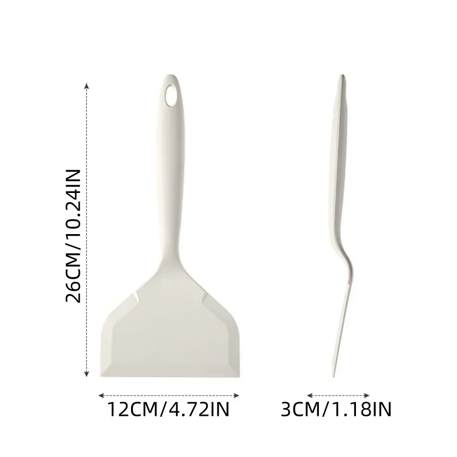 Espátula de silicona resistente al calor, sartén antiadherente de calidad alimentaria para el hogar, sushi, filete, pescado, panqueque, cuchara para hornear, herramienta de cocina, 1 ud.