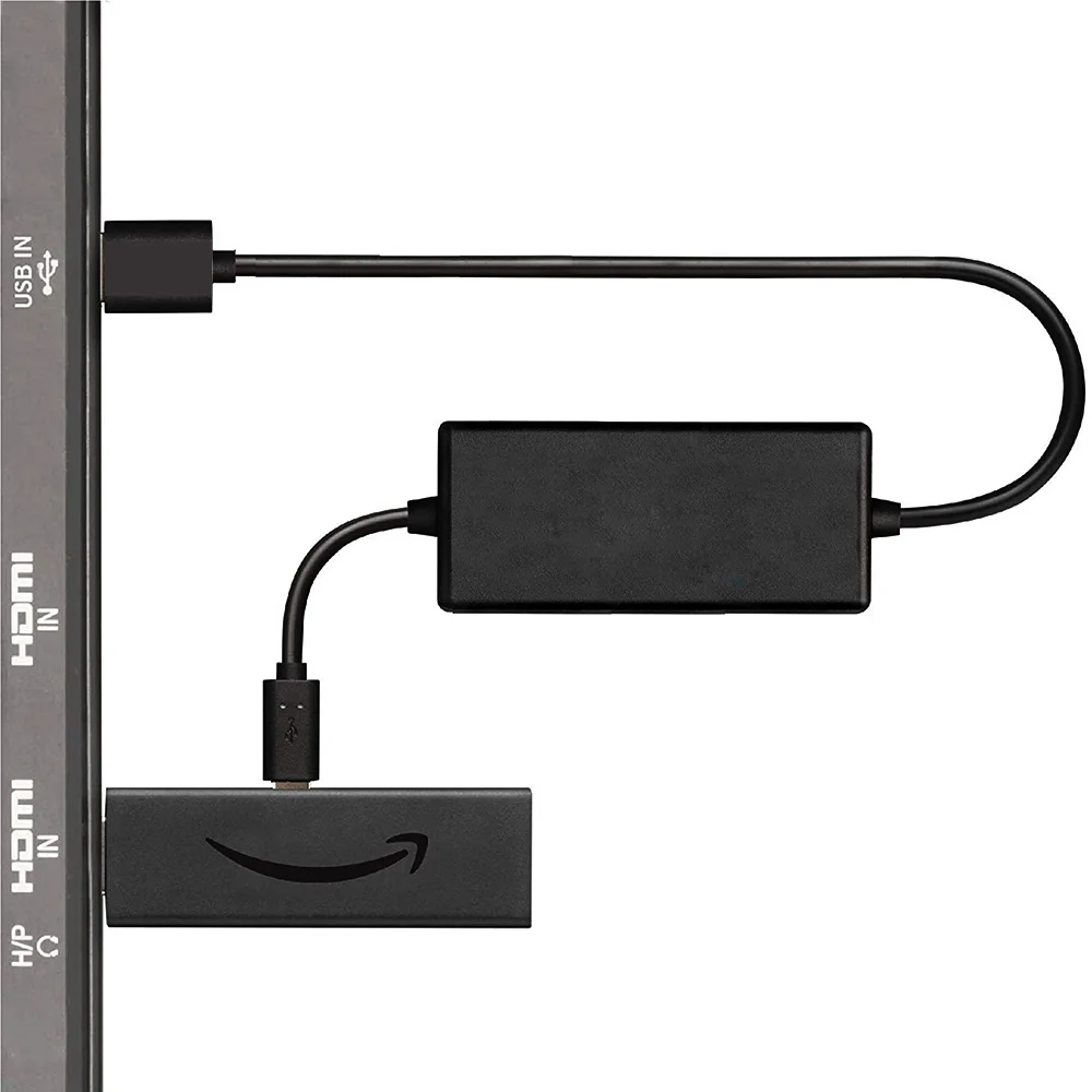 Fogo TV Stick USB Cabo Adaptador de Alimentação, Poderes Streaming, TV Sticks Diretamente da TV, Porta USB, Elimina AC