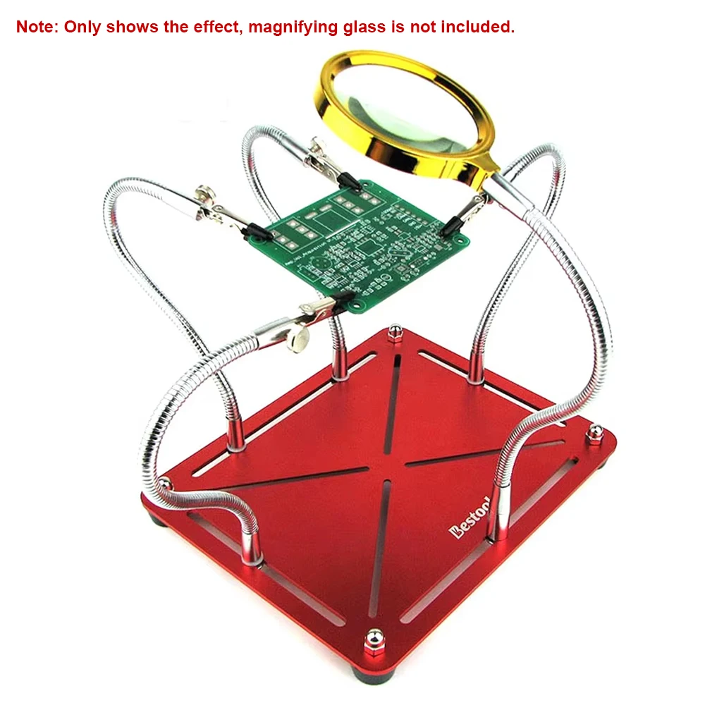 TOOKKS PCB Holder Third Hand for Soldering Helping Hand for Magnifier Welding Tools Welding Clamp for Motherboards Repair