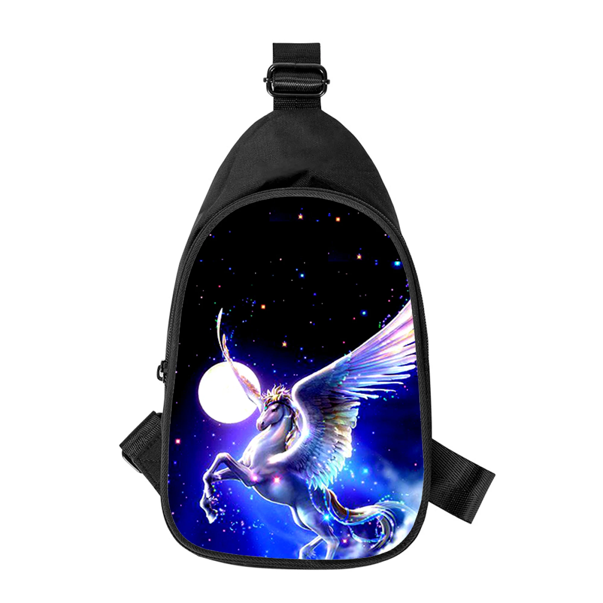 Pferd 3D-Druck neue Männer Kreuz Brusttasche diagonal Frauen Umhängetasche Ehemann Schule Hüft tasche männliche Brust packung