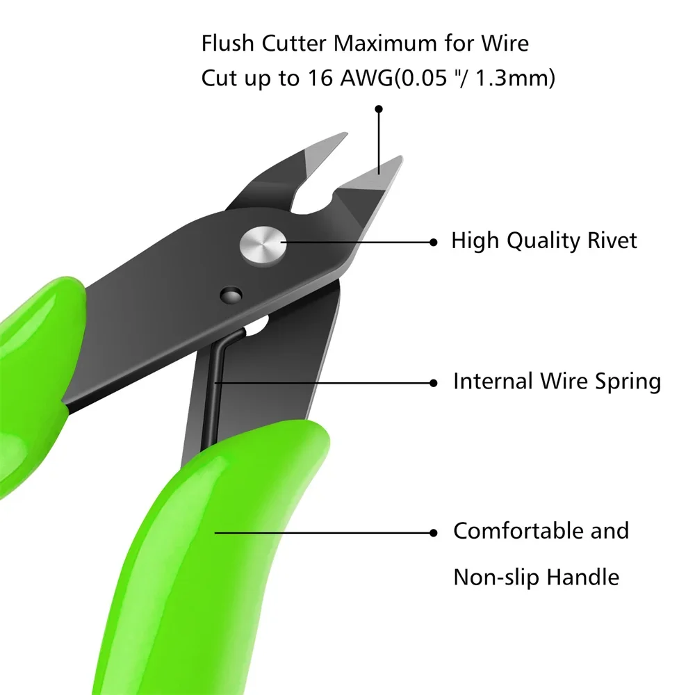 Universal คีมเครื่องมืออเนกประสงค์เครื่องตัดสายไฟตัดด้านข้าง Snips Flush สแตนเลส Nipper เครื่องมือ