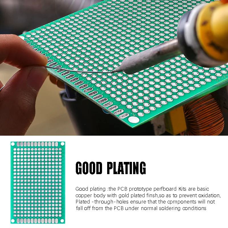 10/30/32 peças placa protótipo pcb dupla face diy protoboard universal 2x8cm 3x7cm 4x6cm 5x7cm 7x9cm, para arduino