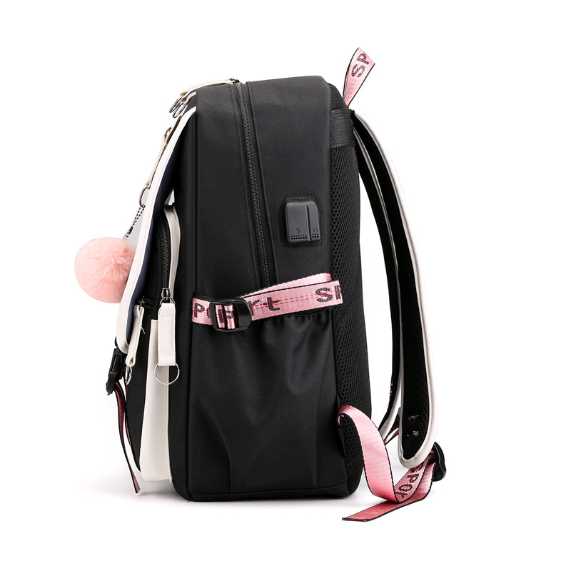 Zaino MINISO Kuromi per ragazza Borsa da scuola anime per adolescente Zaino per laptop in tela Zaino da donna Zaino per cartoni animati Anime