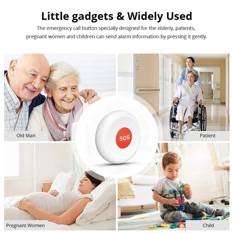 Haozee Tuya ZigBee/Wifi SOS Notfall Butto Ältere Kinder Alarm Notfall Hilfe Schalter Unterstützung Home Assistant Zigbee2mqtt