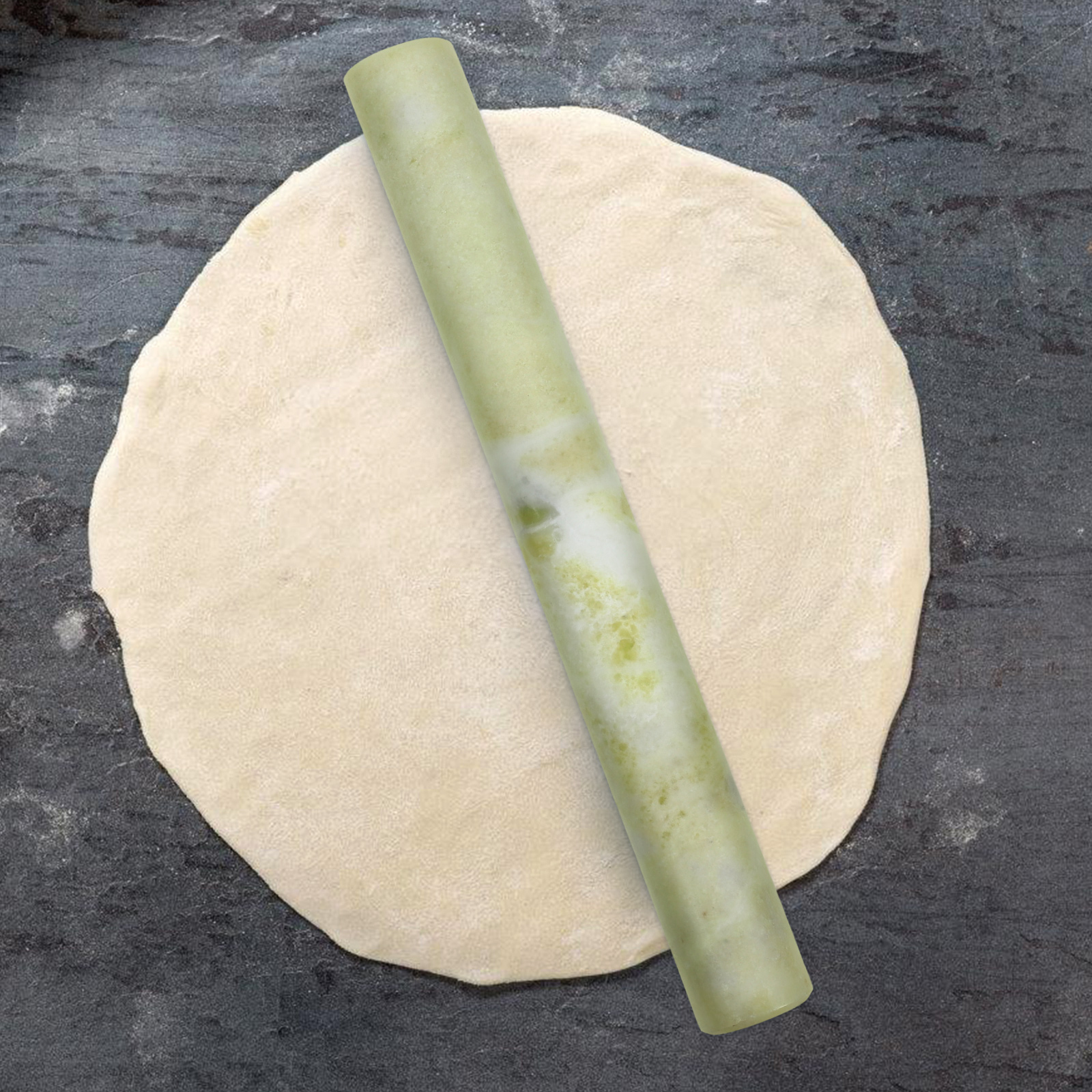 Giok Rolling Pin pemegang roti marmer Pin untuk memanggang biskuit Perancis Baguette Pie Pastry