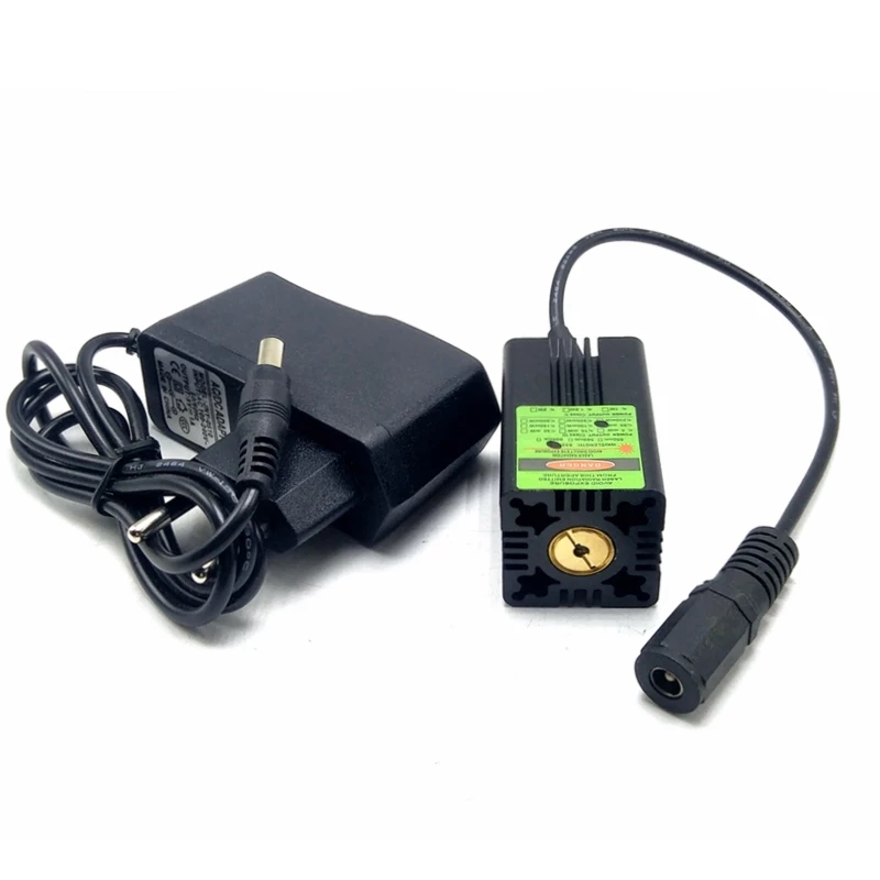 Industrial 532nm 50Mw Green Spot Beam Modul Laser Diode 12V dengan Lensa Kaca