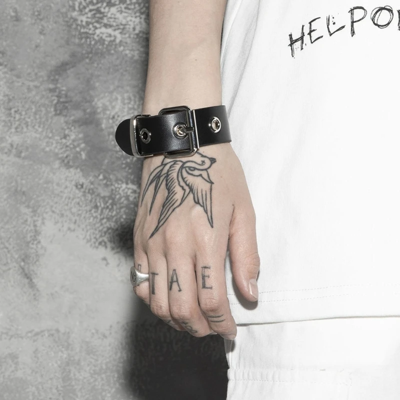 Thoáng Mát Punk Vòng Tay Nam Nữ Retro Vòng Tay Có Thể Điều Chỉnh Cổ Tay Thắt Lưng Phong Cách Vòng Bít Lắc Tay Vòng Tay Cho Đảng