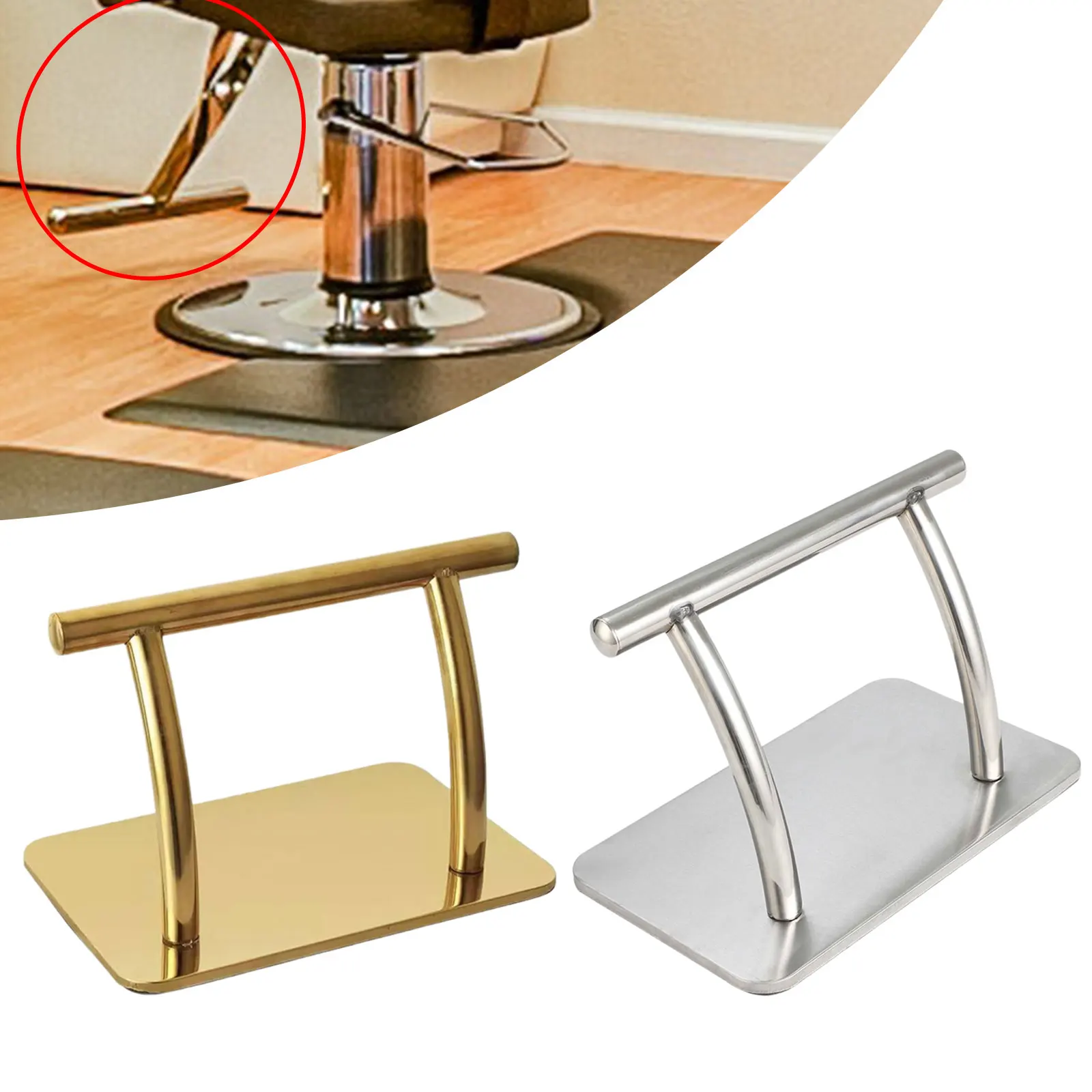Stainless Steel Foot Rest for Under Desk at Work, Salon Footrest for Barber Chair,Under Desk Footrest for Home Office Barbershop
