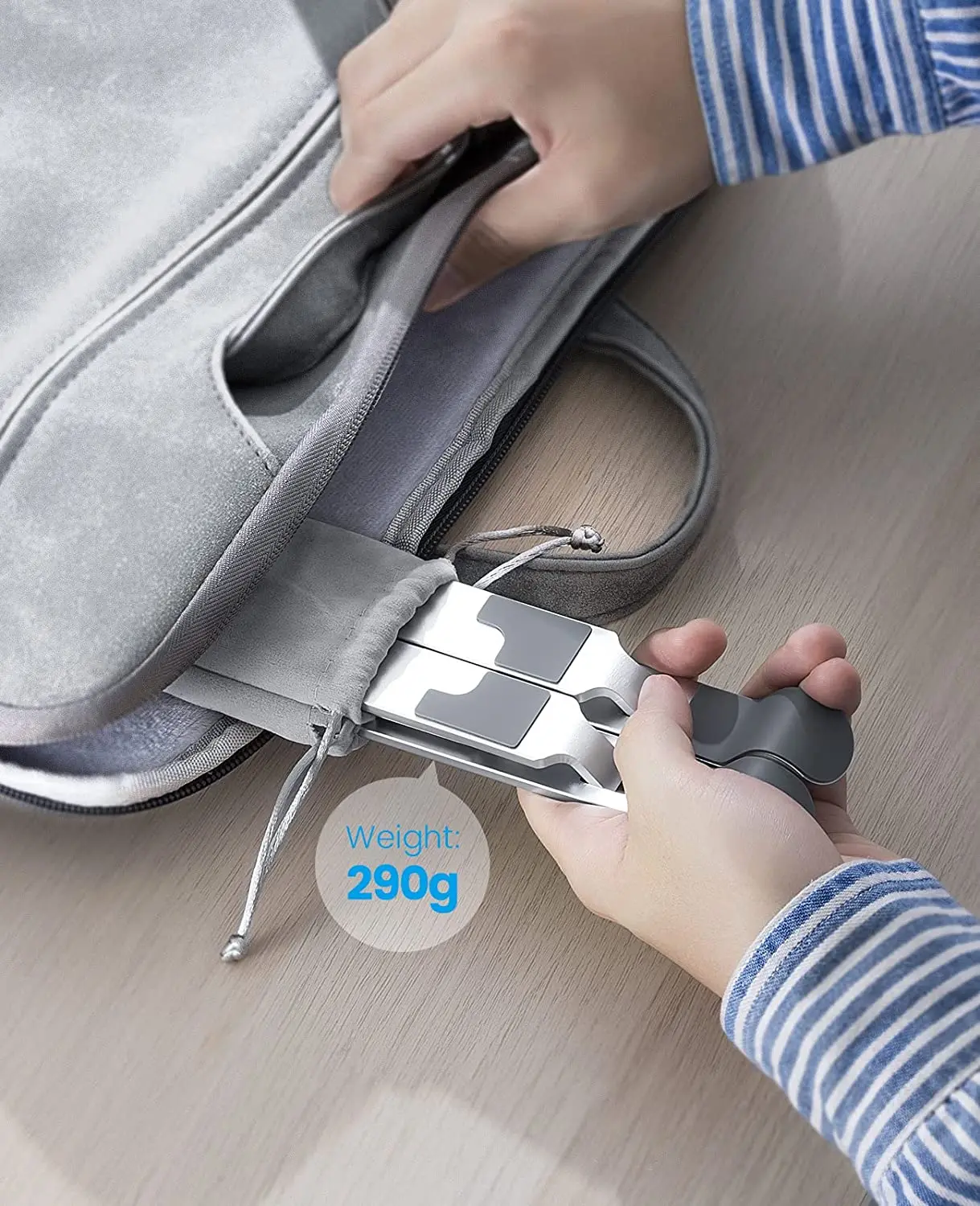 Orico dobrável portátil suporte riser portátil ajustável de alumínio notebook suporte do computador 7 ângulos para macbook tablets