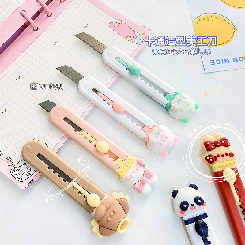 1 Cái Dễ Thương Nữ Tính Màu Hồng Hình Hoạt Hình Hợp Kim Mini Portalble Tiện Ích Cắt Letter Bao Thư Dụng Cụ Mở Thư Dao Trường Vật Dụng Văn Phòng