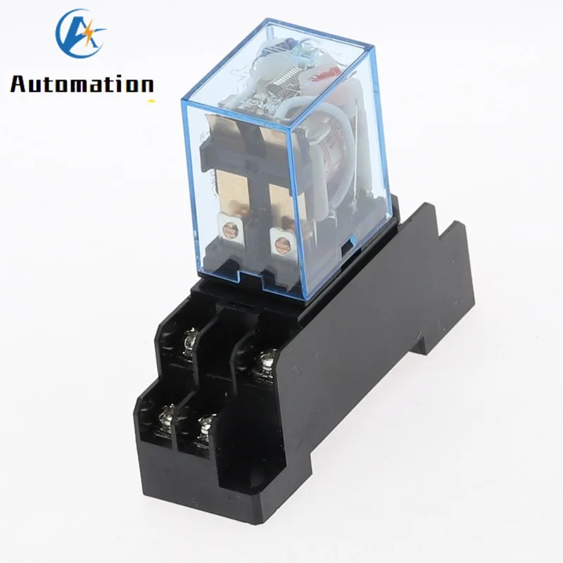 12V 24V 36V 110V 220V 380V DC/AC 10A 8PIN bobina relé de potencia DPDT LY2NJ HH62P HHC68A-2Z con Base de enchufe