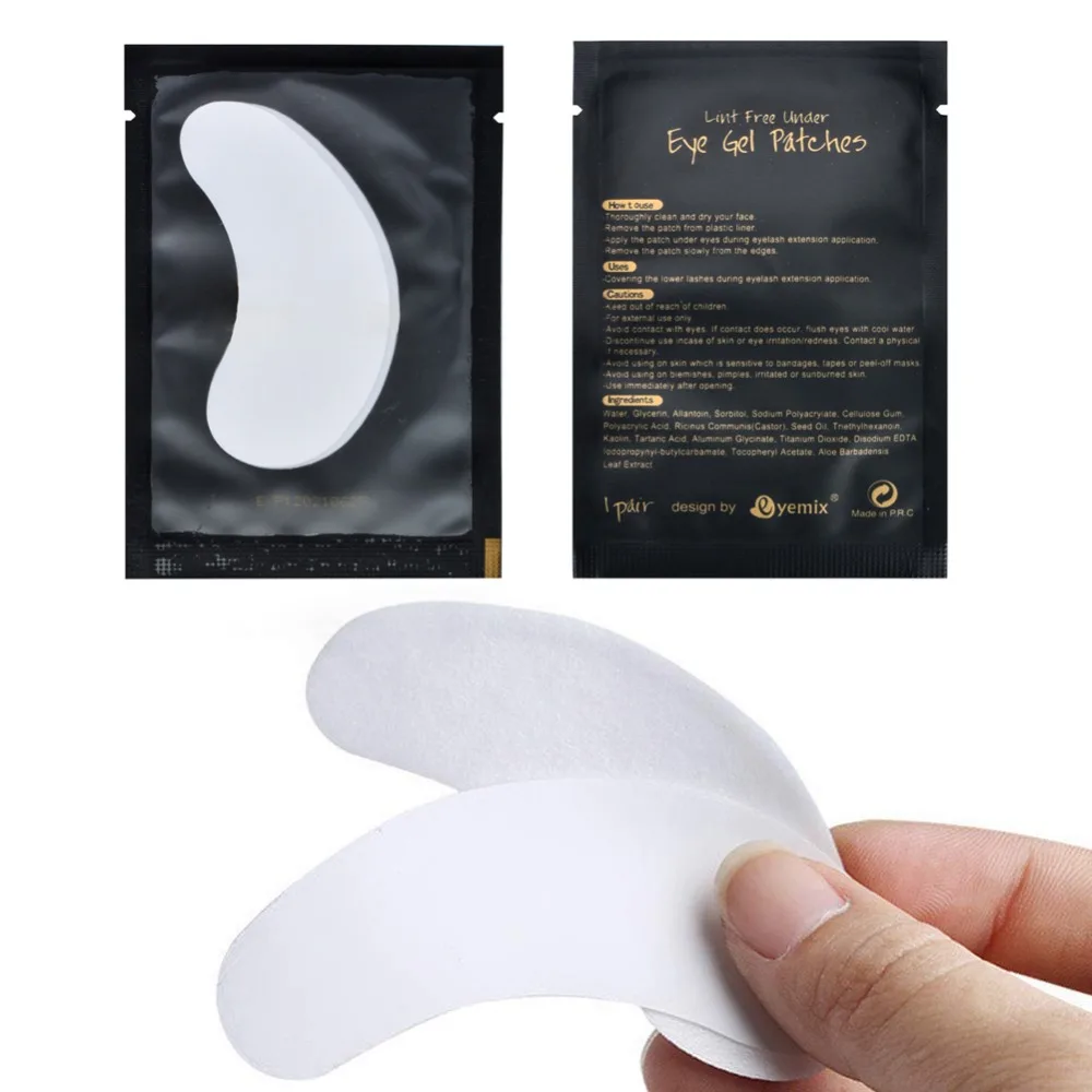 Eyelash Extension Paper Patches Lint free Under Eye Pads Grafted Eye Stickers Hydrogel Eyelashes Patch makeup tools 50pairs
