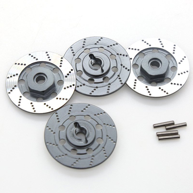 Disco de freno adaptador de cubo hexagonal de rueda de Metal de 12mm para Tamiya TT01 TT02 HPI HSP 94123 Sakura D4 1/10 RC en coche de carreras de carretera