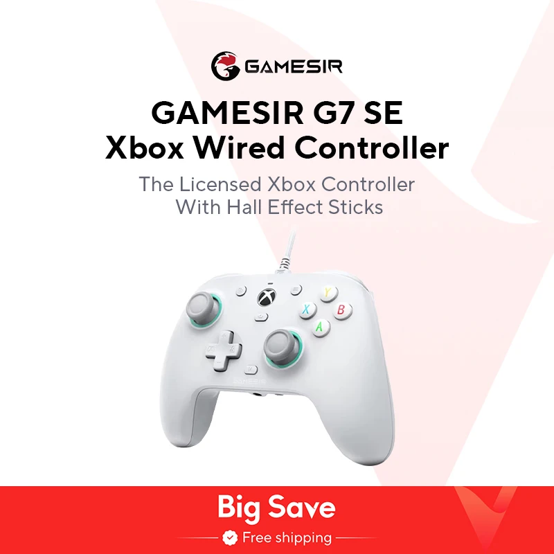 GameSir G7 SE G7 Xbox Gaming Controller Wired Gamepad with Hall Effect Sticks for Xbox Series X, Xbox Series S, Xbox One