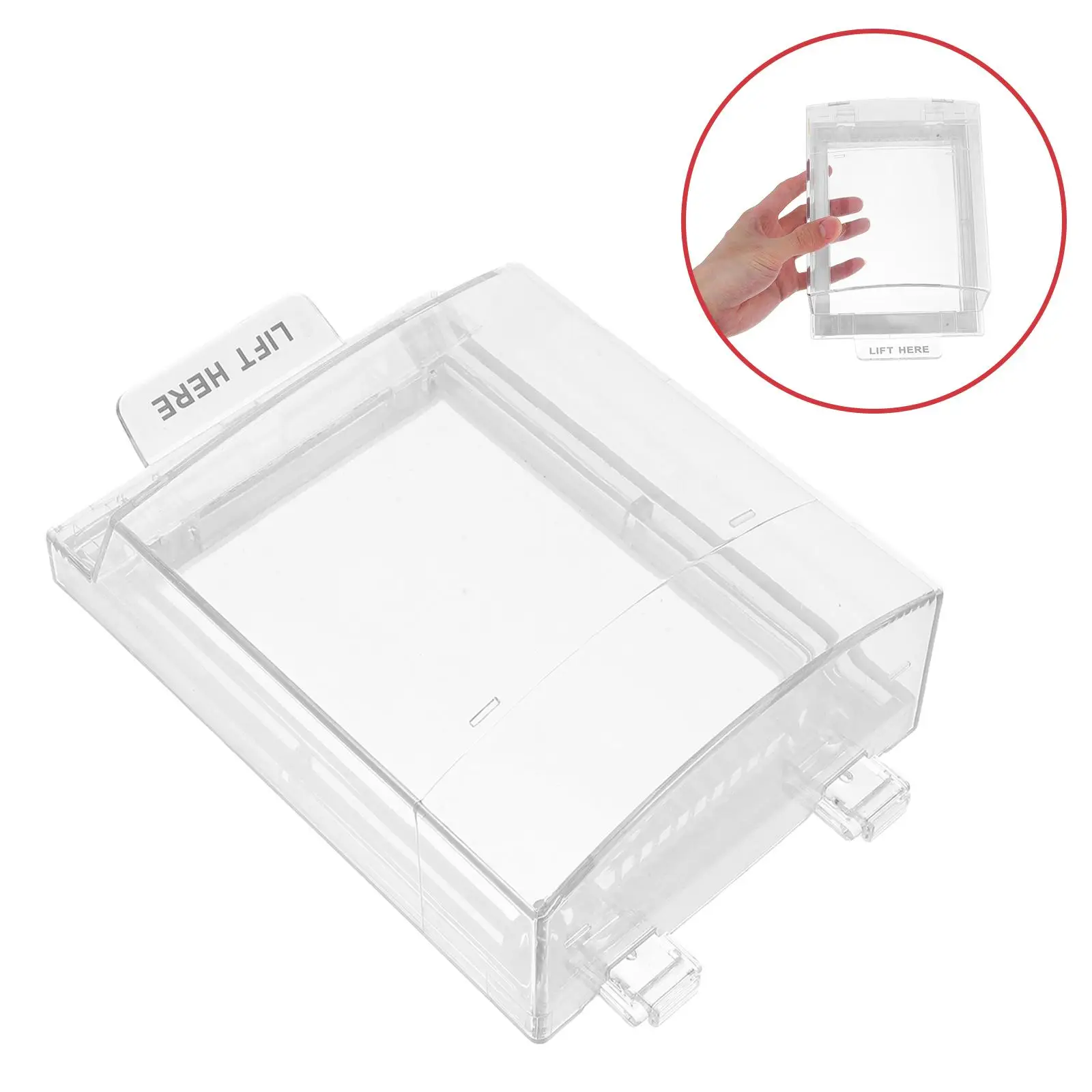 Alarm Switch Protective Cover Emergency Button Manual Fire Protector Push Reset Stop Call Durable Plastic Easy