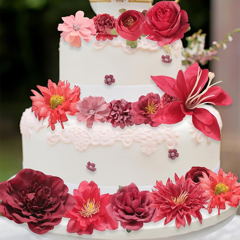 18/21 個マルチカラー混合 5 センチメートル造花シルクローズ造花家の結婚式の装飾 DIY クラフトフラワーウォールアクセサリー