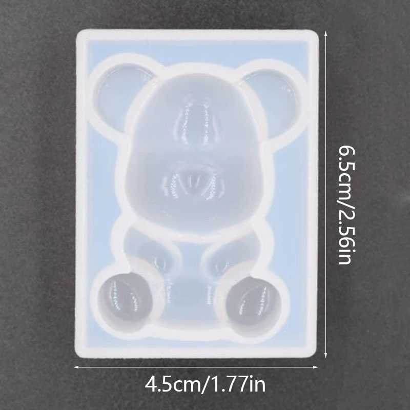 Moda silicone urso forma animais diy resina epóxi molde moldes de silicone para resina jóias ferramentas acessórios de resina
