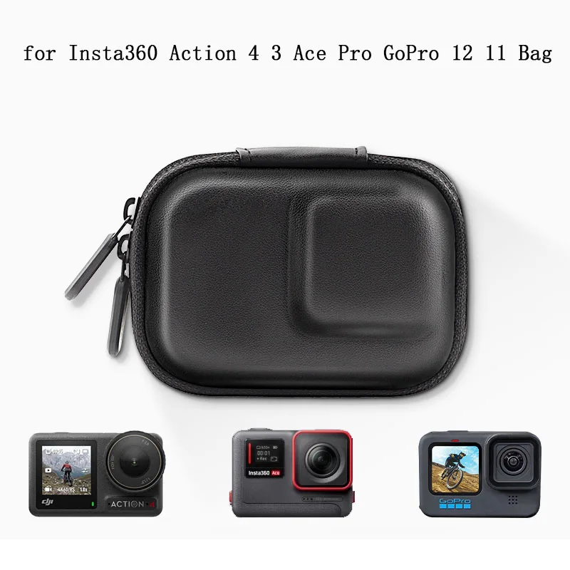 For Insta360 Ace Pro GoPro 12 11 10 9 8 DJI Osmo Action 4 3 Mini Carrying Bag Portable Storage Bag Waterproof Protective Case