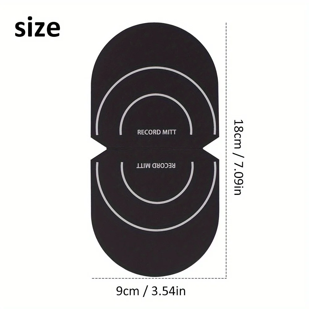 Anti Static Record Mitten & Handler - Record Player Accesories with Soft Microfiber Material, Protect Against Scratch & Dirt