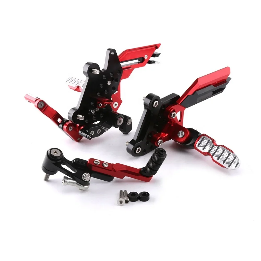 Cb650f corrida grande bicicleta liga de alumínio anti-deslizamento rearset passageiro apoio para os pés para honda cb650f cbr650f 2017 acessórios 2018