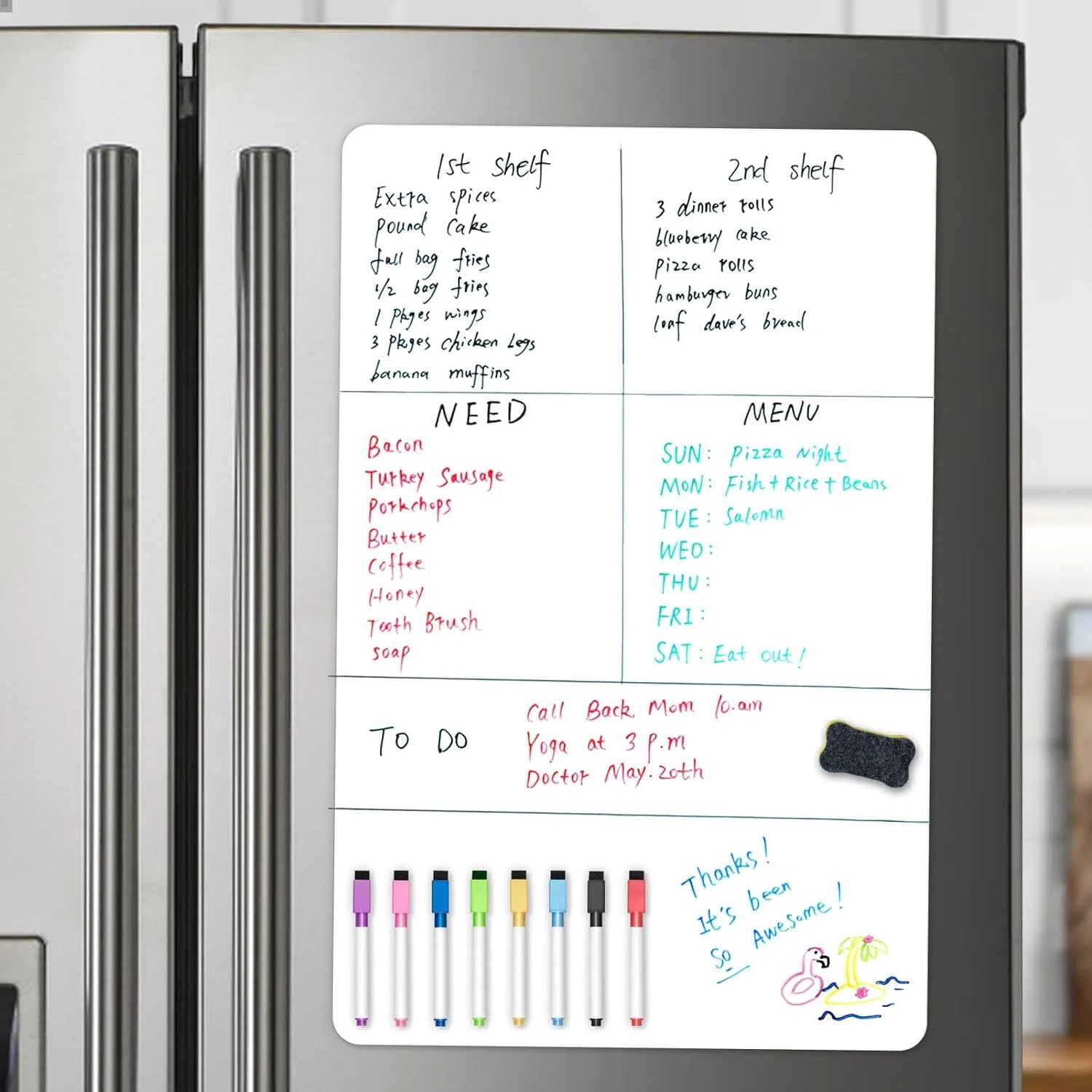 A3 ขนาดไวท์บอร์ดแม่เหล็กแห้งลบสีขาวบอร์ดนุ่ม Home Office ห้องครัวยืดหยุ่น Pad ตู้เย็นสติกเกอร์ Memo กระดานข้อความ