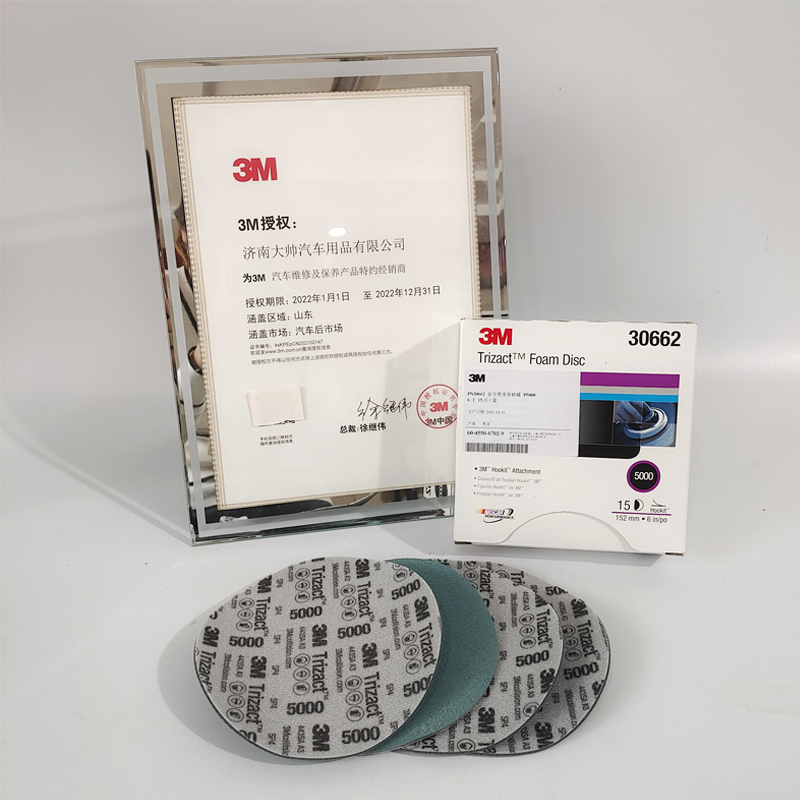 3M 30662 Trizact Foam Disc Pyramid Sandpaper 6 Inch 152mm Car Polishing Flocking Disc Finely Polished 5000 Grit Abrasive