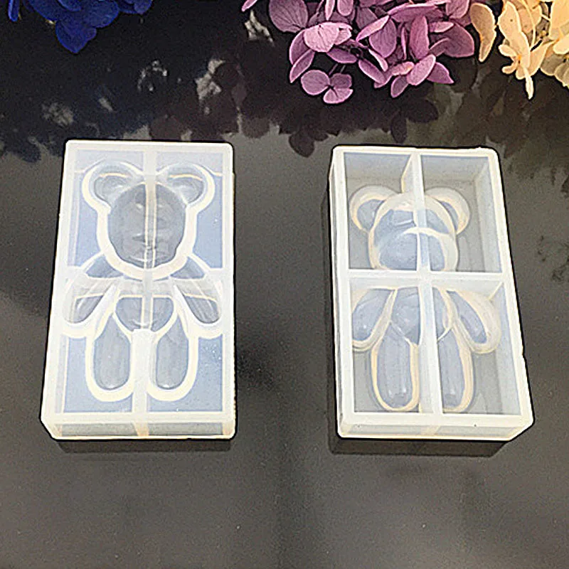 Mode Siliconen Beer Vorm Dieren DIY Epoxyhars Mal Siliconen Mallen Voor Hars Sieraden Gereedschap Hars Accessoires