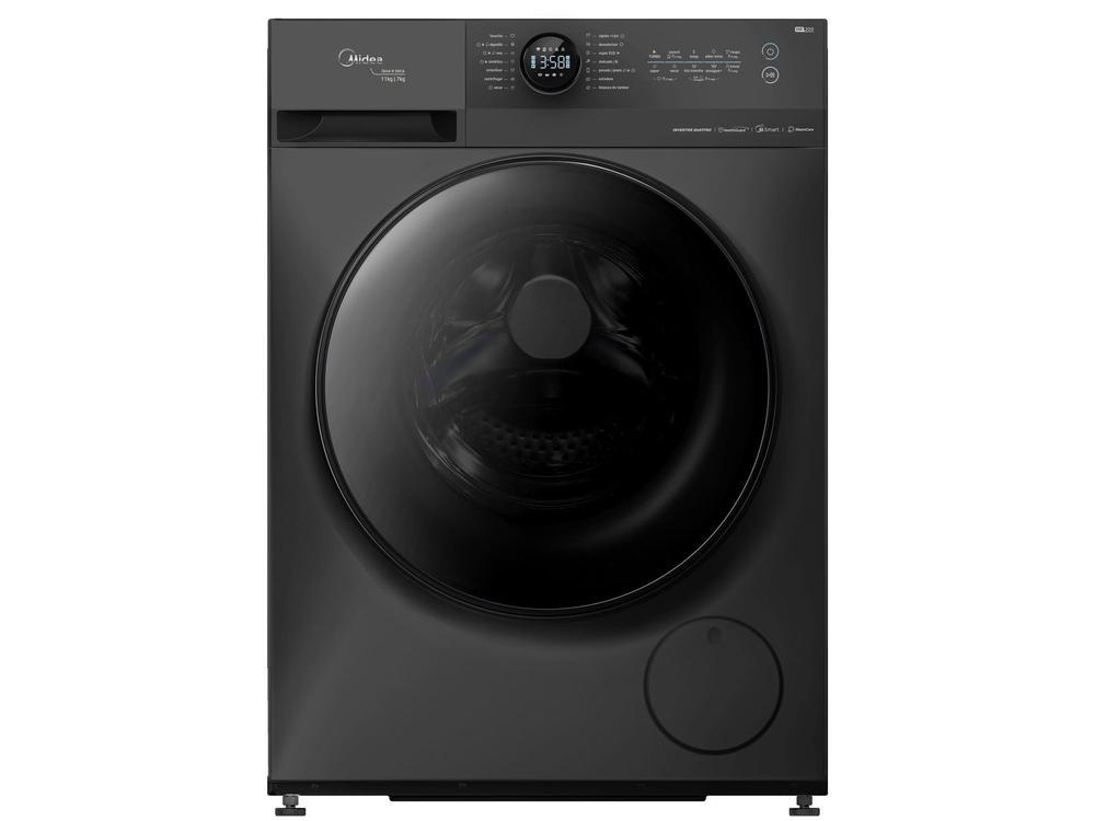 Lava e Seca Midea 11Kg Smart Wi-Fi HealthGuard 14 Programas Titanium MF200D110WB - 110V