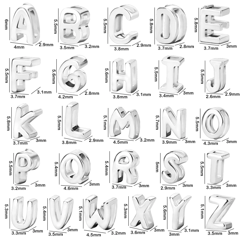 ลูกปัดเงินรูปตัวอักษร925 1ชิ้นเครื่องรางสีเงิน A-Z DIY ลูกปัดตัวอักษรอัลชาเนตแบบหลวมเหมาะสำหรับสร้อยข้อมือผู้หญิง