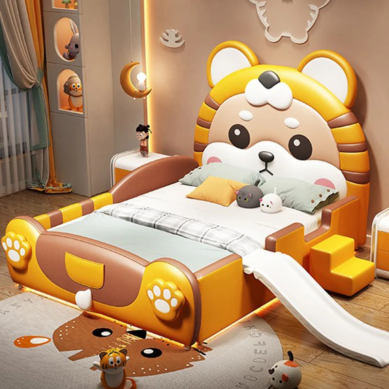 Luxo moderno crianças cama quadro colchão compferter crianças camas loft villa cama infantil quarto conjunto