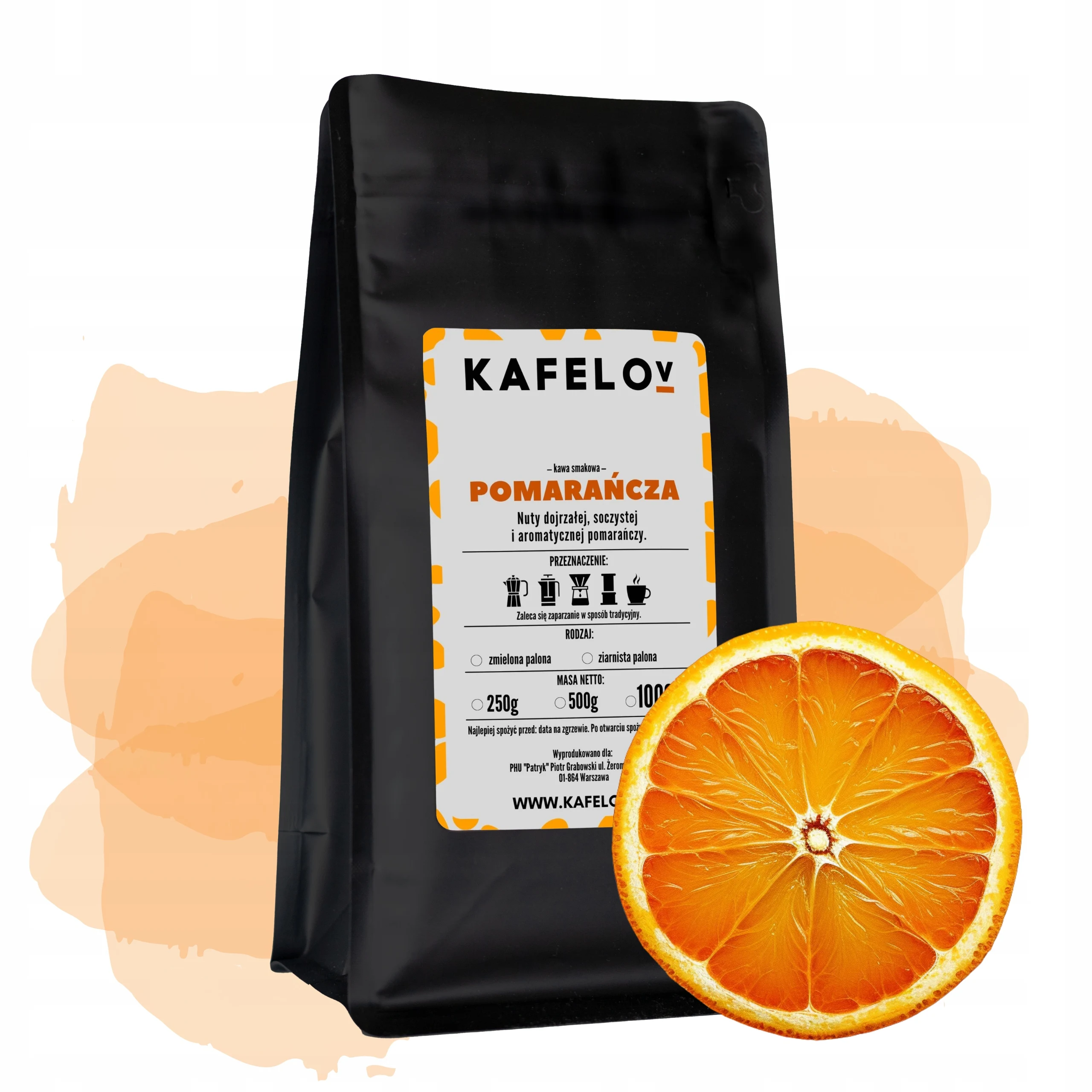 Kawa Kafelov smakowa POMARAŃCZOWA 1000G MIELONA