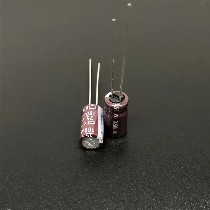 10 pz 100uF 25V NCC KY Serie 6.3x11mm A Bassa Impedenza Originale 25V100uF Condensatore Elettrolitico Della Scheda Madre