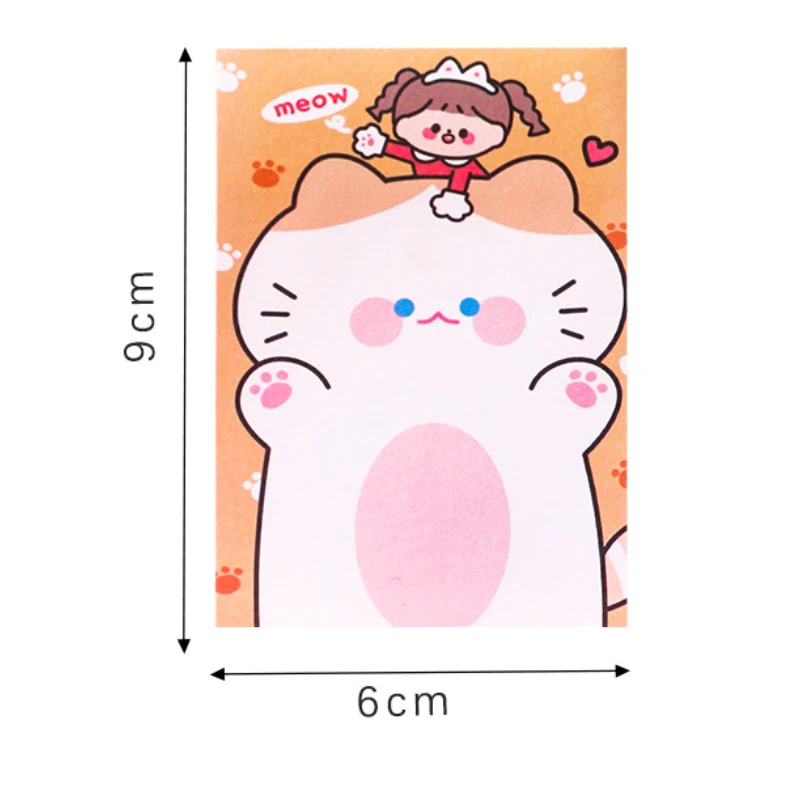 Mr.Paper 8style 80pcs/Book Cartoon Girl Sticky Notes Memo Pad For Students' Notes High Quality