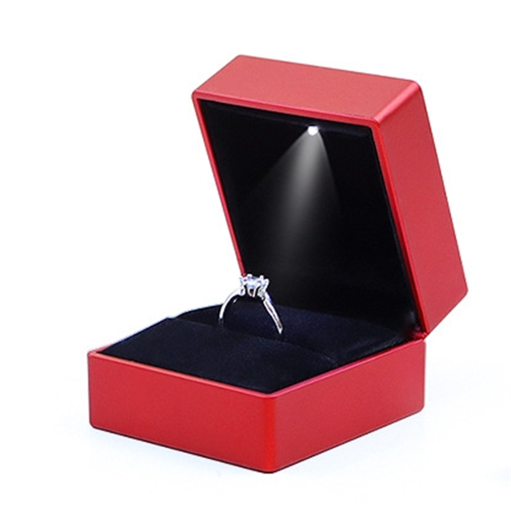 2024 Ring Box With LED Light Jewelry Diamond Ring Box Storage Wedding Ring Box Jewelry Organizer Storage Gift