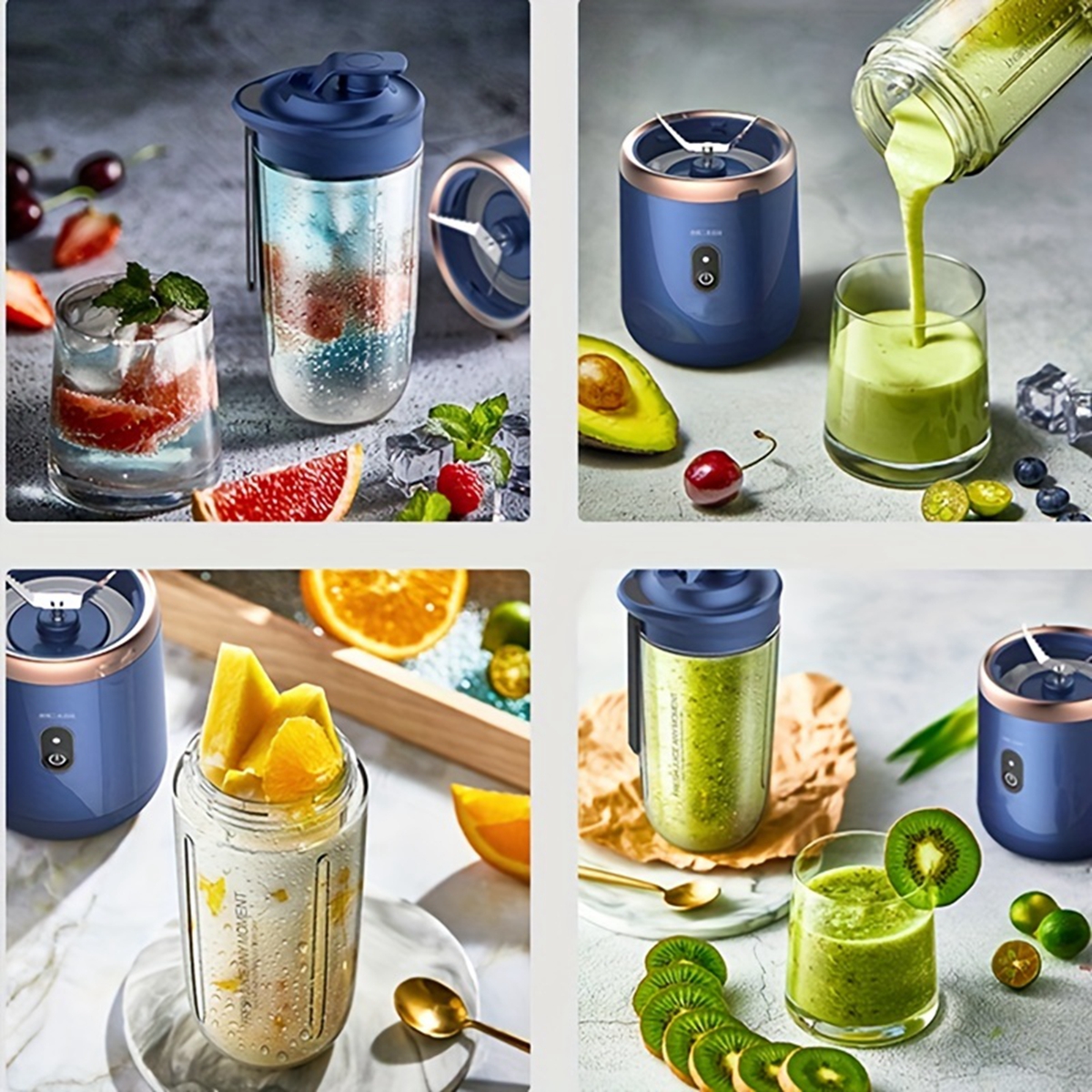 Mezcladores de frutas USB multifunción de doble taza, exprimidores eléctricos portátiles, licuadora, exprimidor de frutas, taza, batido de alimentos, fabricante de jugo