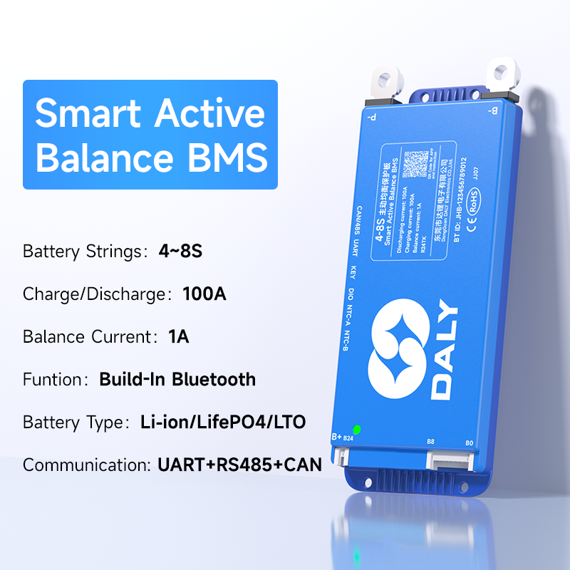 Daly Active Balancer 4S LifePo4 Balancer LTO 6S Li-ion Balance Board 3S 4S 7S 8S 24V 10S Эквалайзер батареи 3,2 В 3,7 В 100A BMS