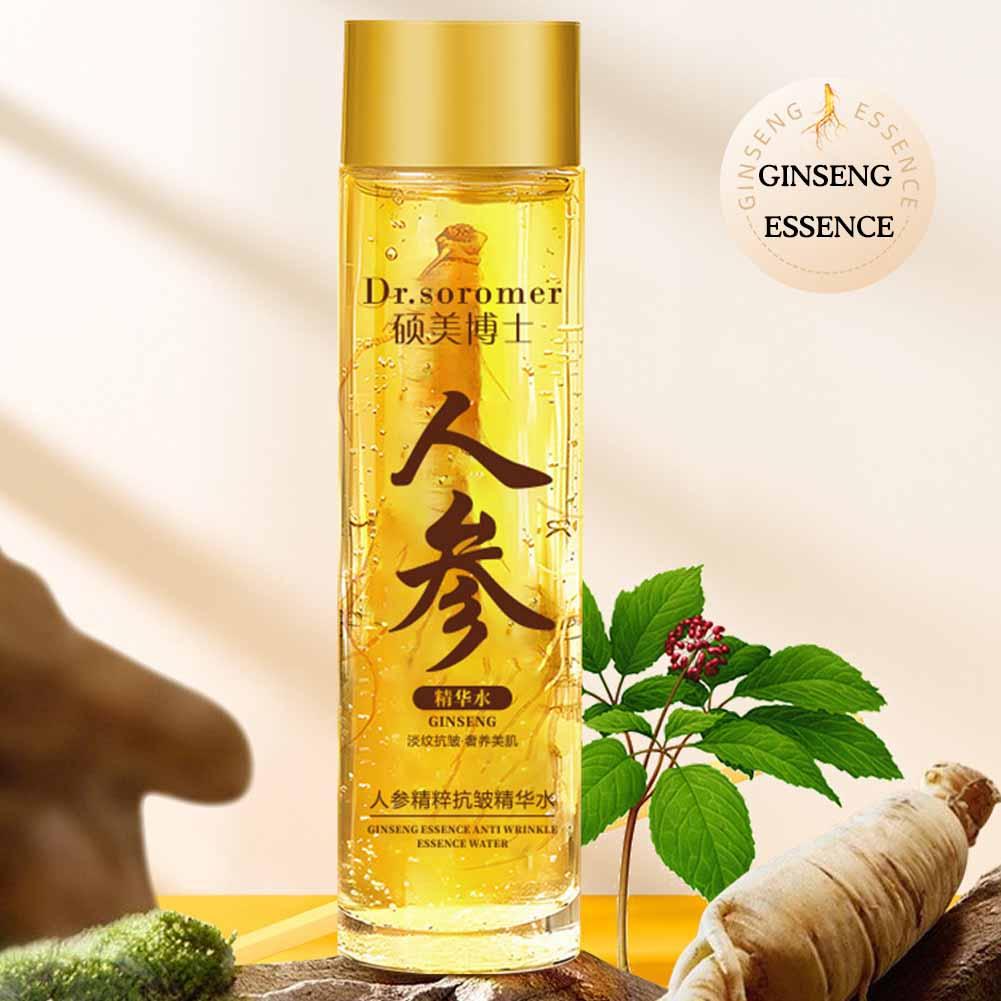 Ouro ginseng rosto essência polipeptídeo relâmpago hidratante suavização soro facial para cuidados com a pele 120ml/30ml toner de ginseng