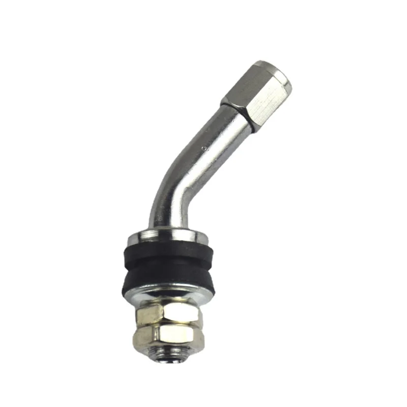 Clearance_2 Piezas Vástagos de válvula de vacío para neumáticos de ruedas de automóviles y motocicletas con ángulo de 90/45 grados Perno de extensión de neumáticos Accesorios para motocicletas_Continu