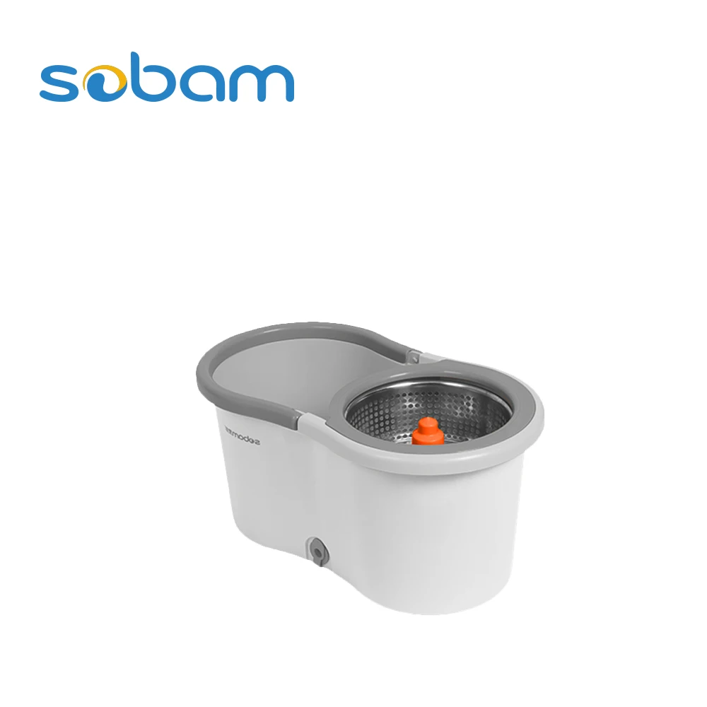 Sobam Free Hand Washing Telescopic Rod 360 Degree Rotating Rotatable Adjustable Cleaning Mop Bucket