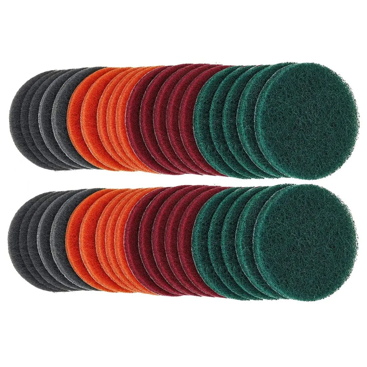 40PCS 3 inch Scrub Pads Headlight Restoration Kit Scouring Pad Hook and Loop Car Hub Cleaning Auto Painting Polishing Sanding