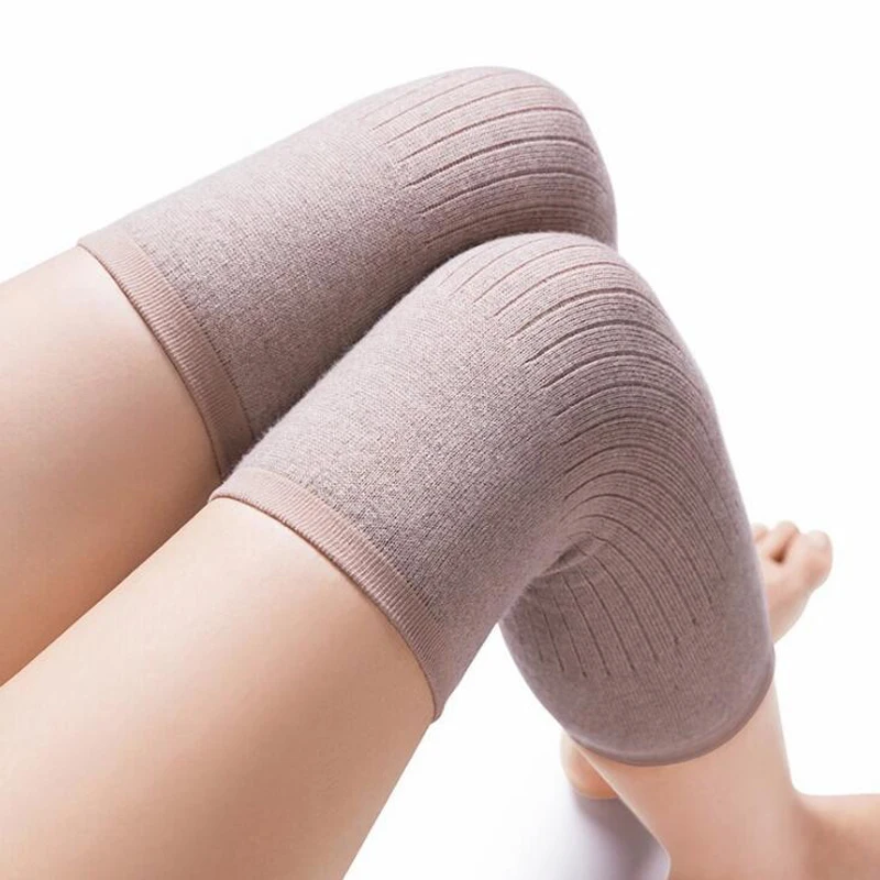 Outono inverno cashmere quente joelheiras suporte de joelho artrite articulações rótula protetor perna mais quente vento e frio equipamentos de proteção