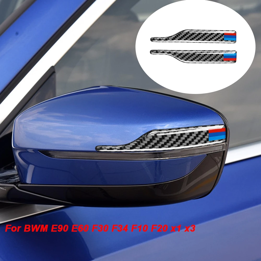 Car Exterior For BMW 1 2 3 4 5 7 series X3 X4 X5 X6 Carbon Fiber Rearview Mirror Anti-rub Strip Protector Anti-collision Sticker