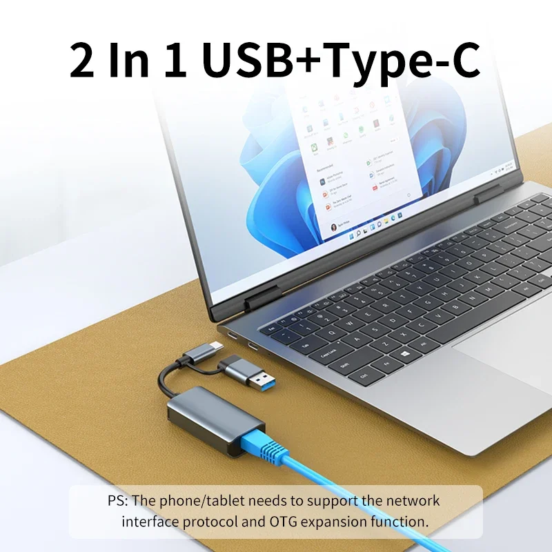 Unnlink 1000Mbps USB Ethernet Adapter USB 3.0 Type C to RJ45 Network Card for Nintendo Switch PC Laptop TV Box Internet USB Lan