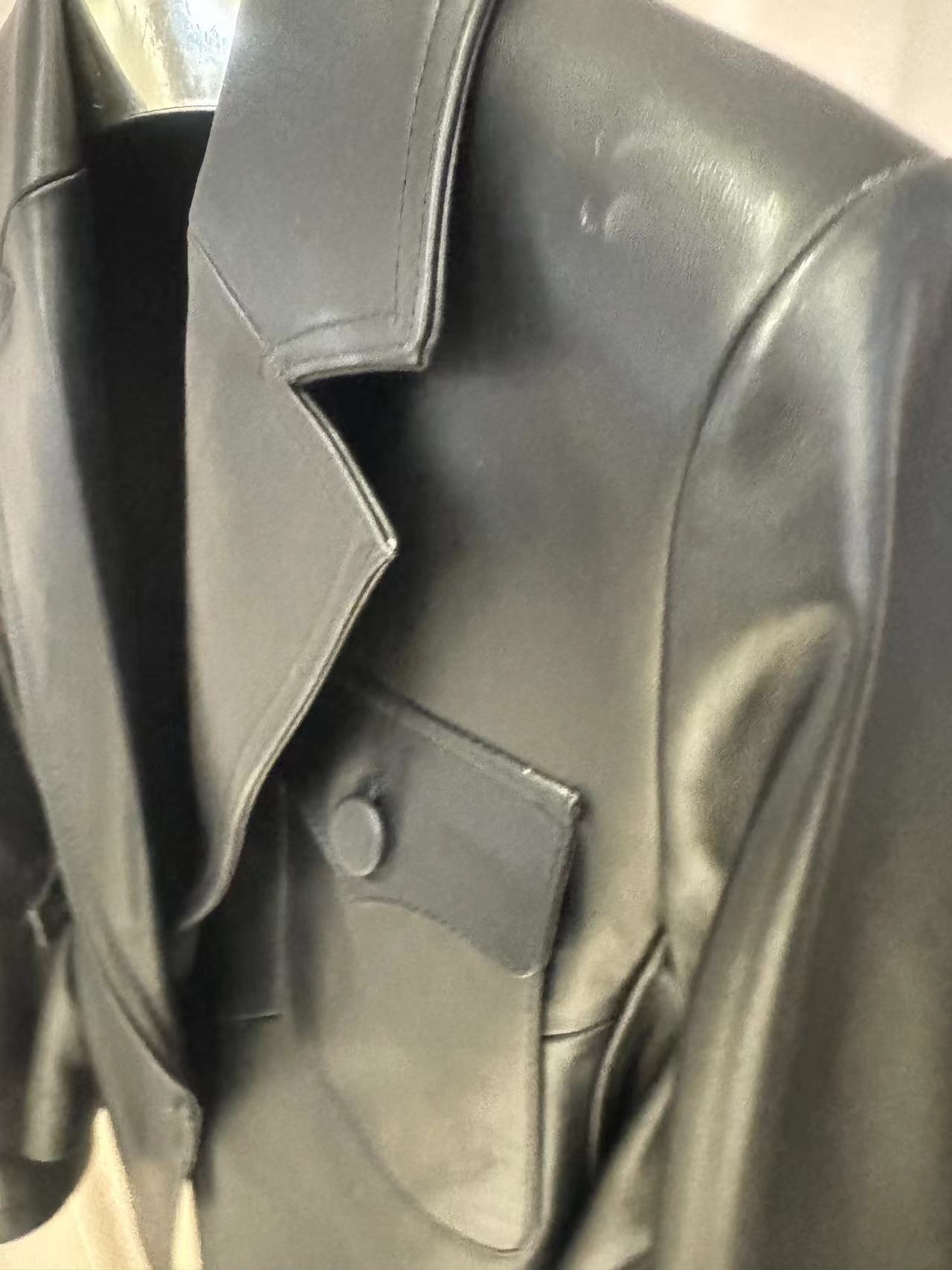 Abrigo de piel de oveja de cuero real y natural para mujer, abrigo de lujo, nueva moda, Otoño, 2024