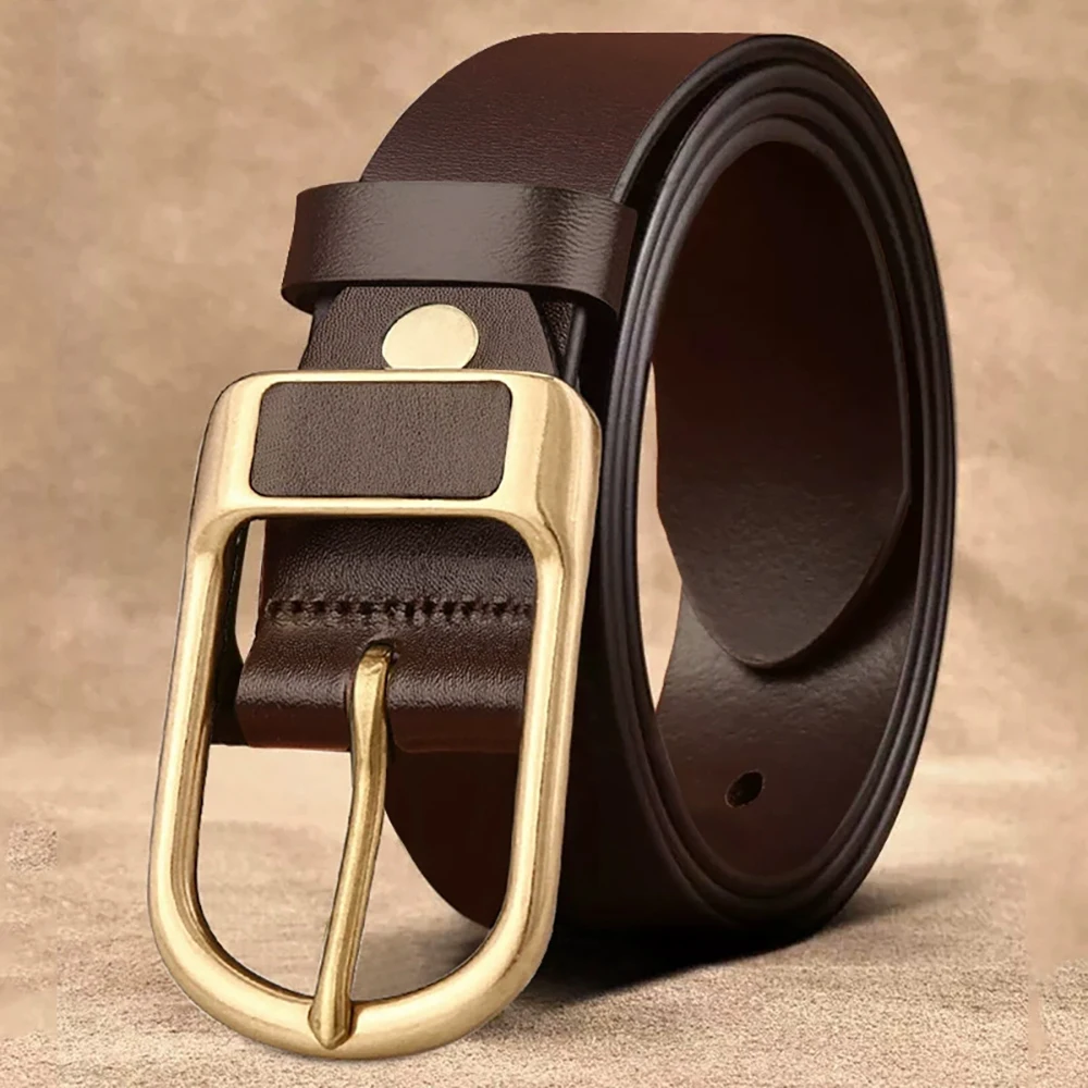 Retro PU Belt For Men Casual Business Simple Belt For Men Middle-aged And Young Men Fashionable Versatile Pin Buckle Belt