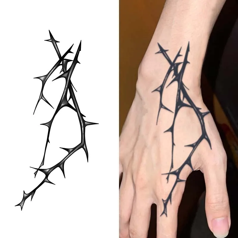 1 Stück Thorn wasserdichte temporäre Tattoo-Aufkleber, langlebig, wasserdicht für ein bis zwei Wochen, für Arm, Bein.